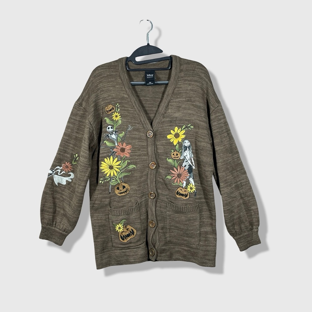 Her Universe Cardigan Women Small Brown Nightmare Before Christmas Disneycore
